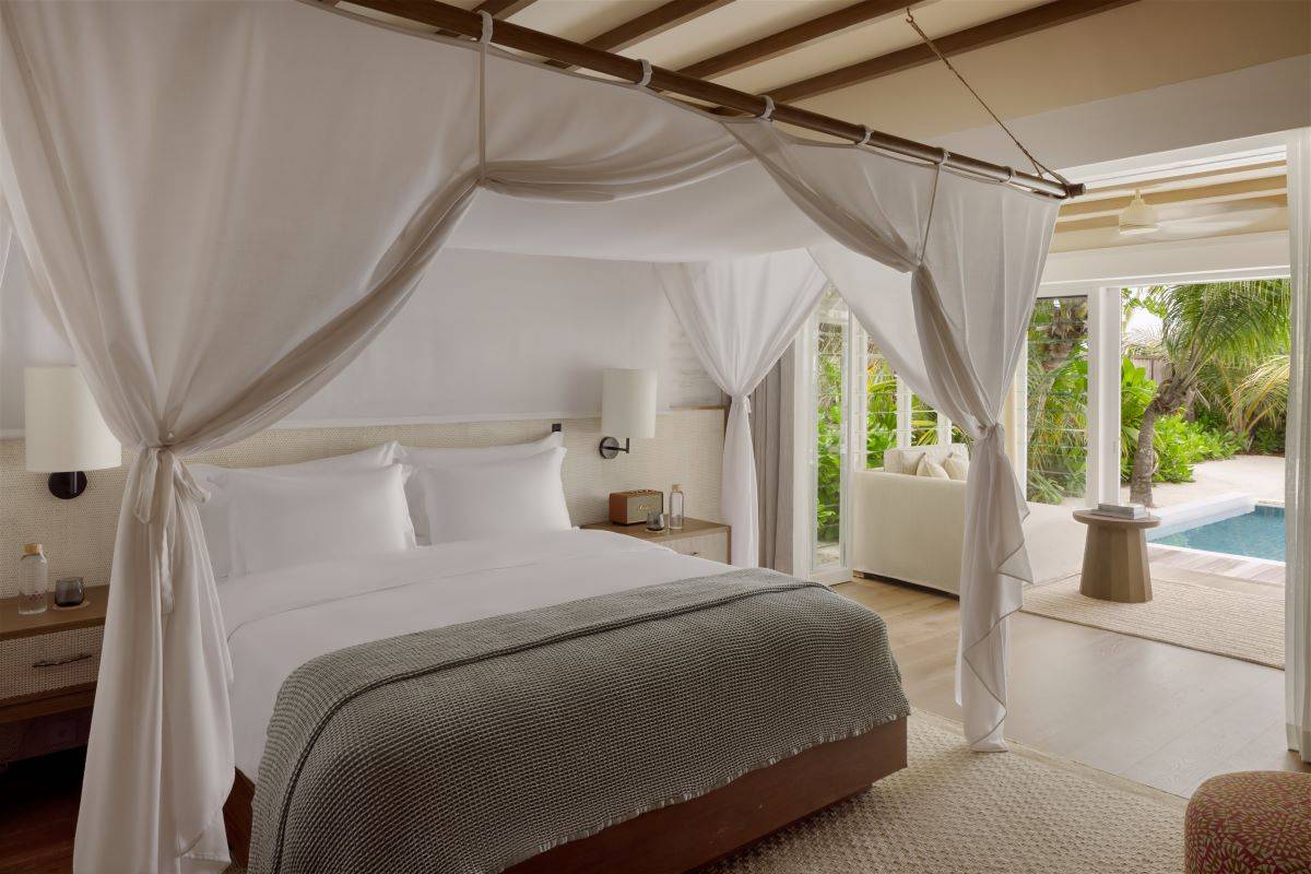 Six Senses Kanuhura, Two Bedroom Beach Villa Suite with Pool, Schlafen