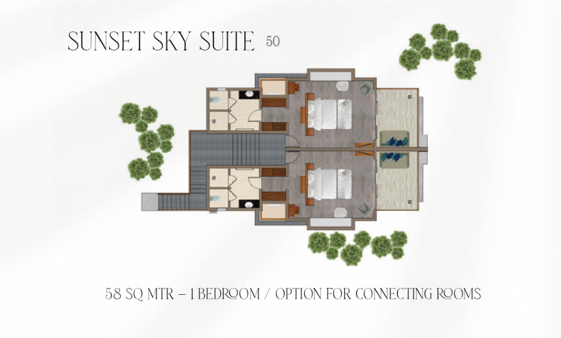 Ifuru Island Maldives, Malediven, Sunset Sky Suite, Grundriss