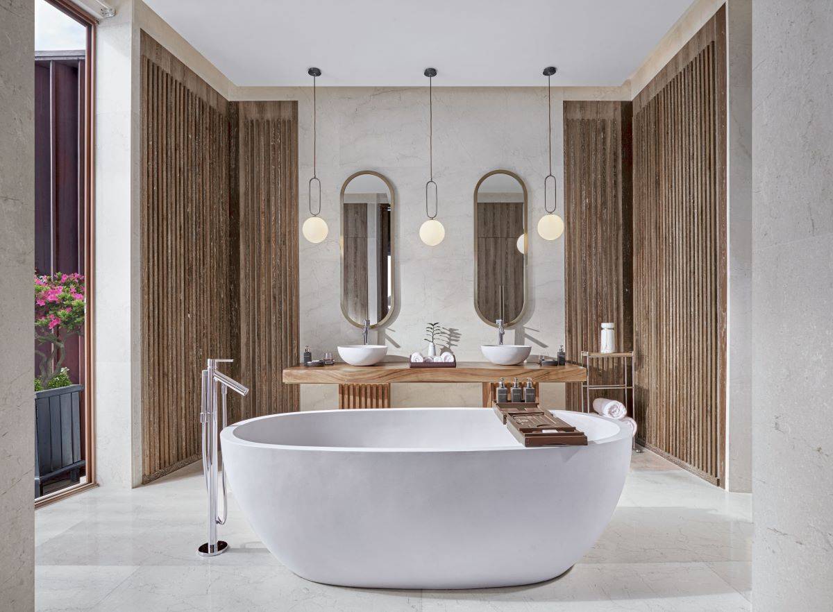 Park Hyatt Maldives Hadahaa, Kiaali Residence, Badezimmer mit Badewanne