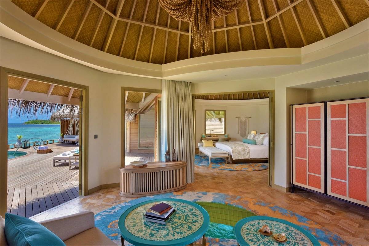 The Nautilus, Malediven, Ocean House with a Private Infinity Pool, Wohn- und Schlafbereich