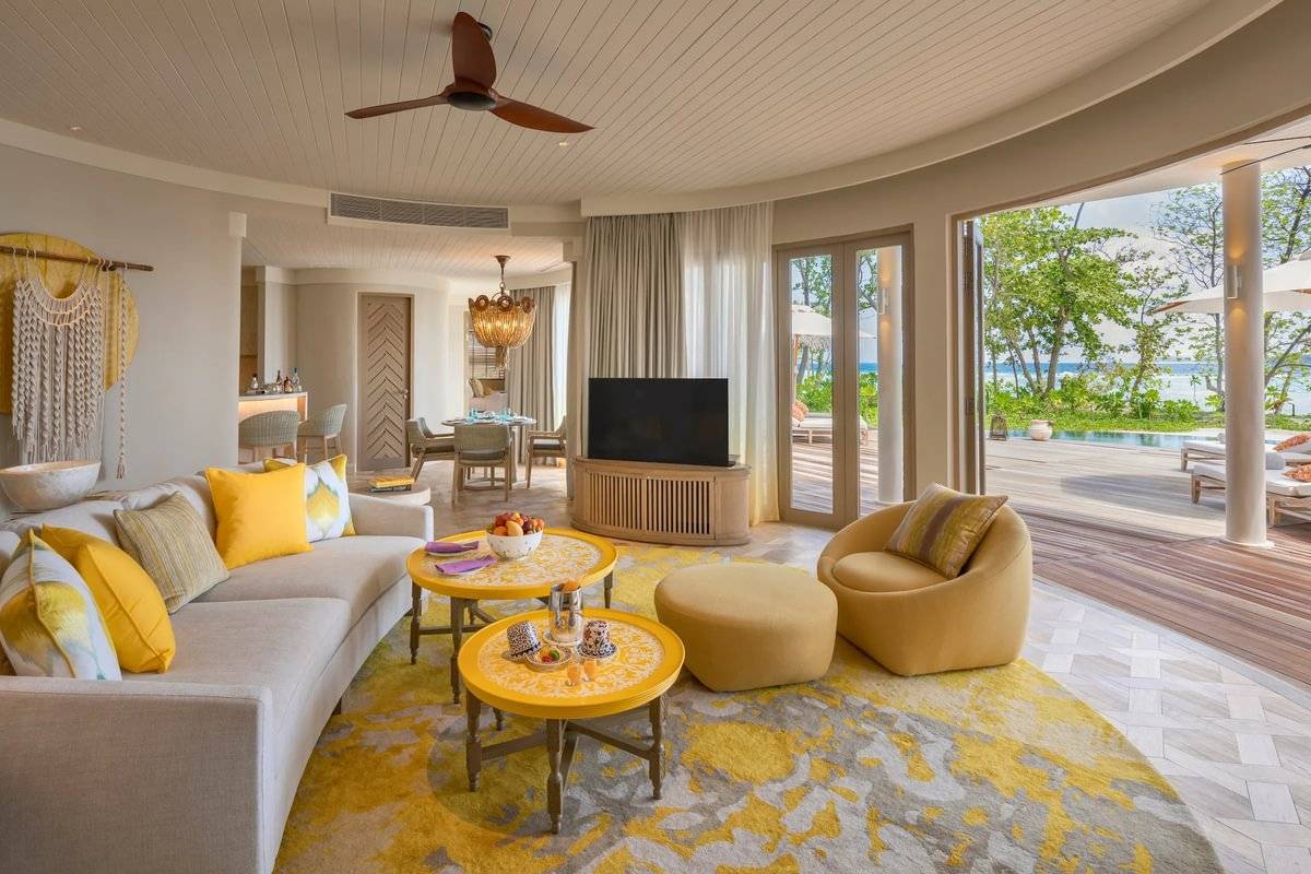 The Nautilus, Malediven, Two Bedroom Beach Residence with a Private Infinity Pool, Wohnzimmer