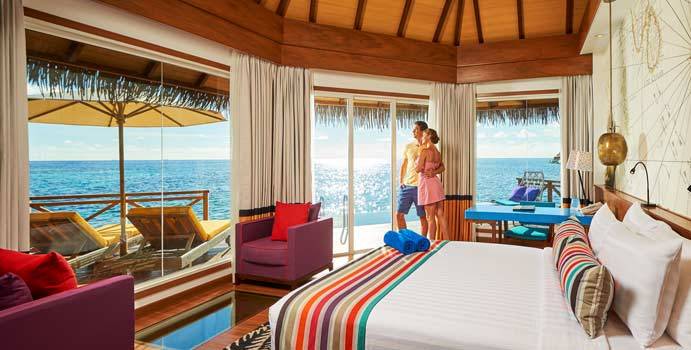 Wohnen, Over Water Sunset Pool Villa, Mercure Maldives Kooddoo Resort