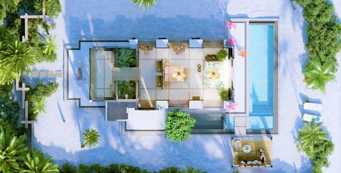 Grundriss, Beach Villa with Pool, JOALI Maldives