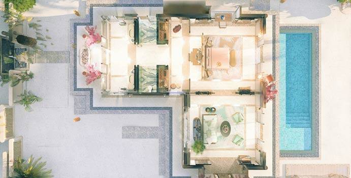 Grundriss, Luxury Beach Villa with Pool, JOALI Maldives