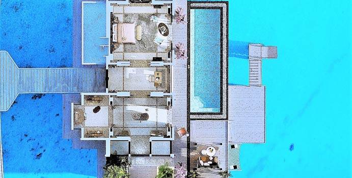 Grundriss, Water Villa with Pool, JOALI Maldives