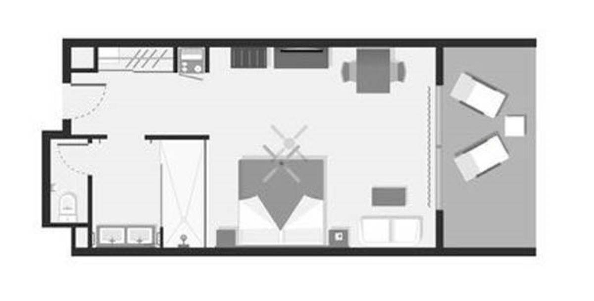 RIU Palace Maldivas, Malediven, Junior Suite, Grundriss