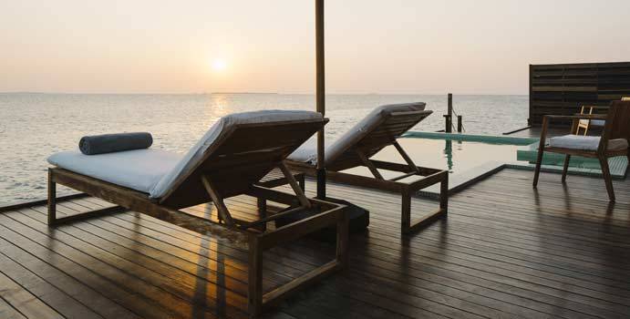 Terrasse,Water Sunset Pool Villa, Noku Maldives