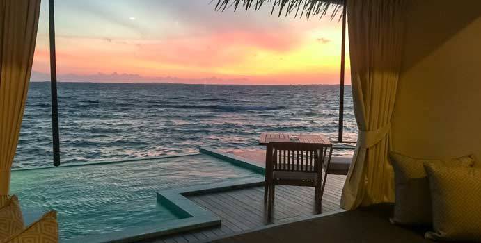 Sonnenuntergang, Water Sunset Pool Villa, Noku Maldives