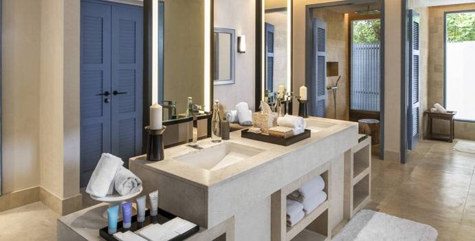 Bad, Beach Villa, Raffles Maldives Meradhoo