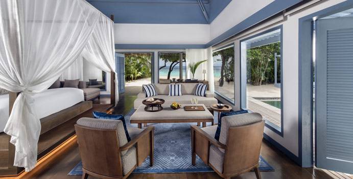 Wohnen, Beach Villa, Raffles Maldives Meradhoo