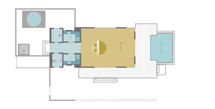 Grundriss, Beach Sunset Villa, Fairmont Maldives Sirru Fen Fushi