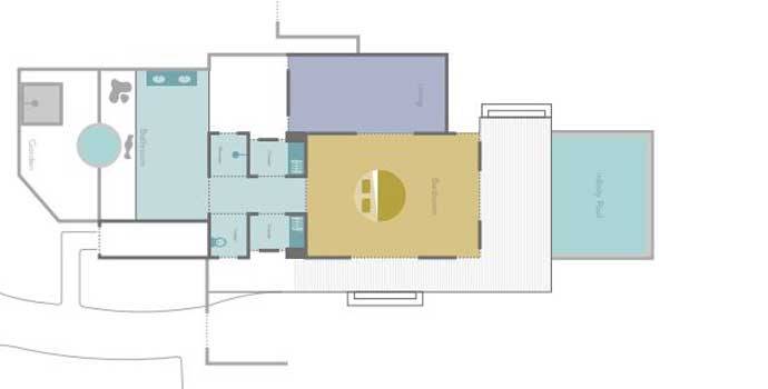 Grundriss, Deluxe Beach Sunset Villa, Fairmont Maldives Sirru Fen Fushi