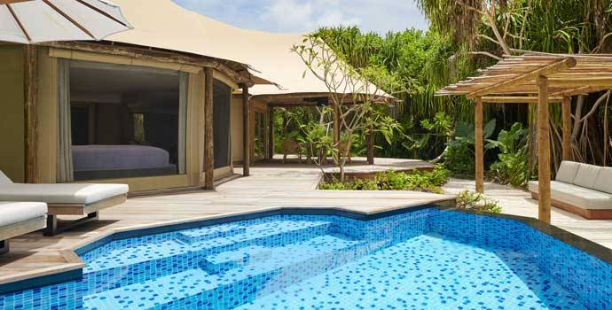 Pool, Tented Jungle Villa, Fairmont Maldives Sirru Fen Fushi