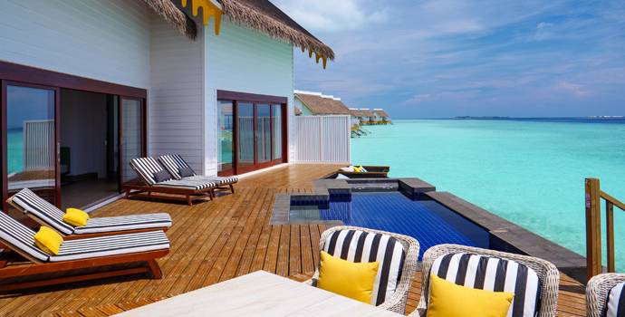 Terrasse, 2 Bedroom Overwater Pool Villa, SAii Lagoon Maldives