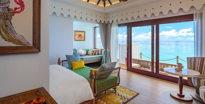 Wohnen, 2 Bedroom Overwater Pool Villa, SAii Lagoon Maldives