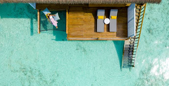 Terrasse, 2 Bedroom Overwater Pool Villa, SAii Lagoon Maldives