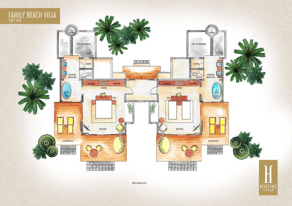 Heritance Aarah, Family Beach Villa, Grundriss