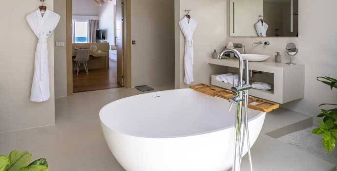 Badezimmer, Beach Villa, Baglioni Resort Maldives