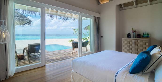 Ausblick, Grand Pool Beach Villa, Baglioni Resort Maldives