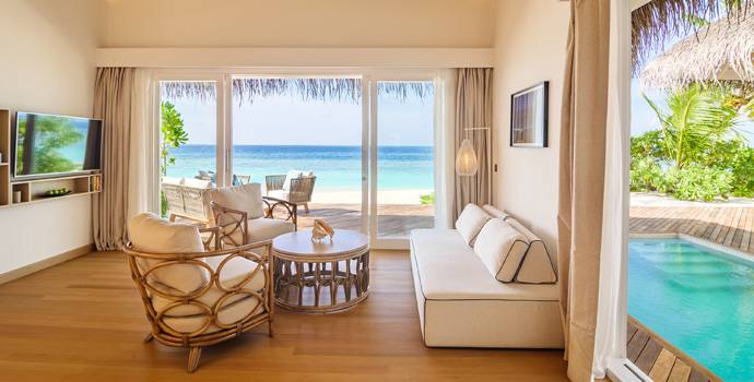 Wohnen, Pool Suite Beach Villa, Baglioni Resort Maldives