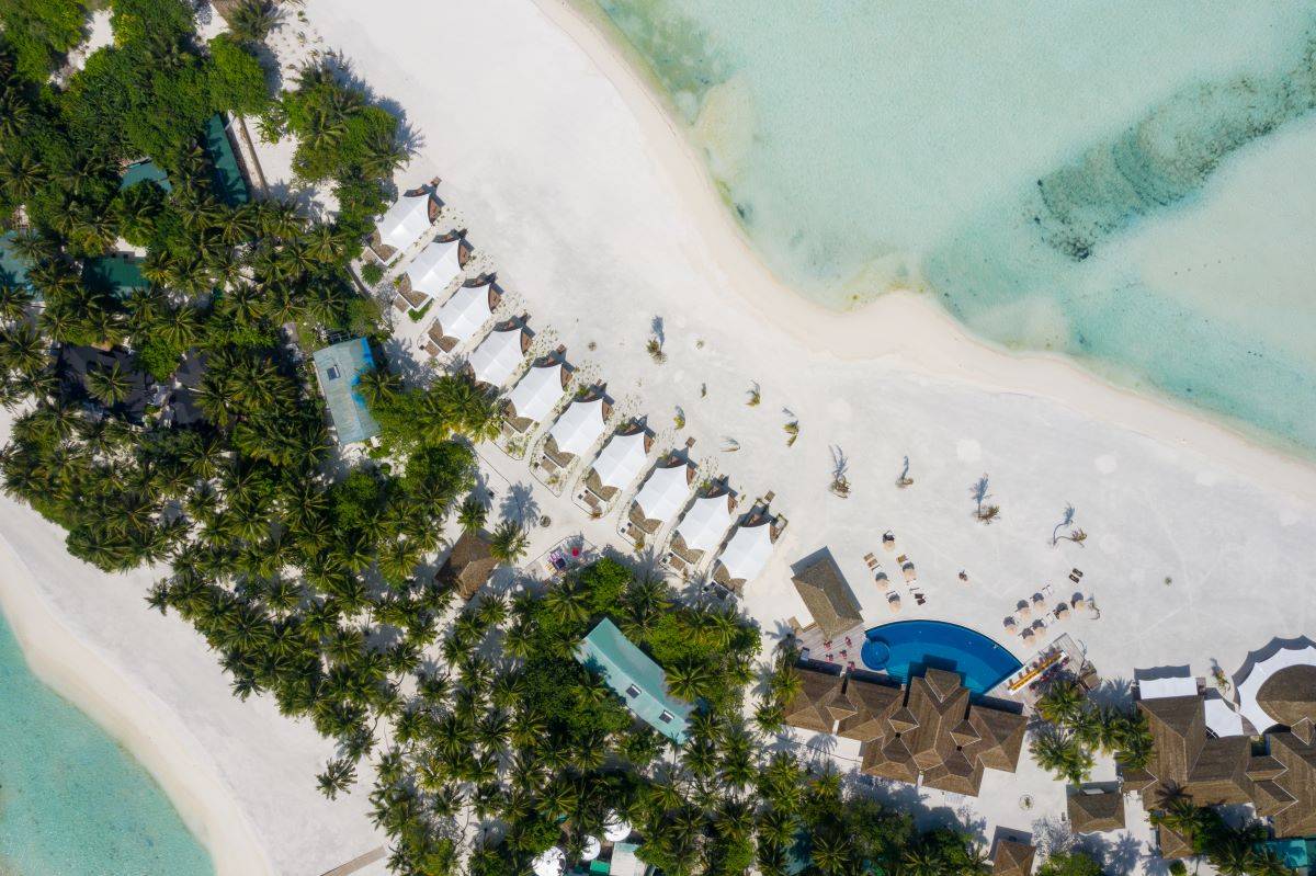 Cinnamon Hakuraa Huraa Maldives, Malediven, Beach Bungalow, Sicht von oben