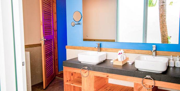 Badezimmer, Beach Villa, South Palm Resort Maldives
