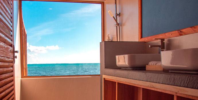 Badezimmer, Water Villa, South Palm Resort Maldives