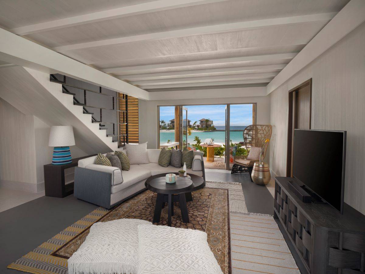 InterContinental Maldives Maamunagau Resort, One Bedroom Lagoon Pool Villa, Wohnzimmer