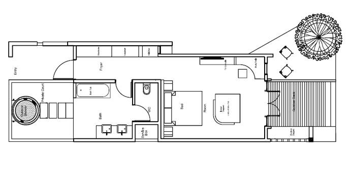 Grundriß, Deluxe Beach Bungalows, Hondaafushi Island Resort