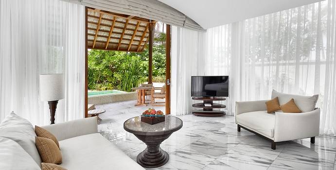 Wohnen, 2-Bedroom Deluxe Beach Villa, Conrad Maldives Rangali Island