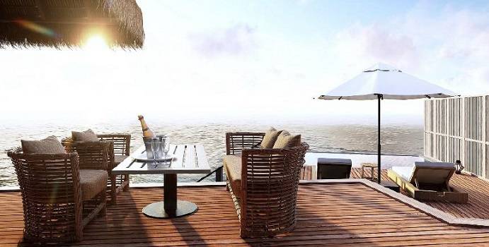 Sonnendeck, Grand Water Villa with Pool, Conrad Maldives Rangali Island