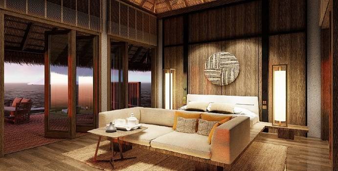 Hauptschlafzimmer, 2-Bedroom Grand Water Villa with Pool, Conrad Maldives Rangali Island