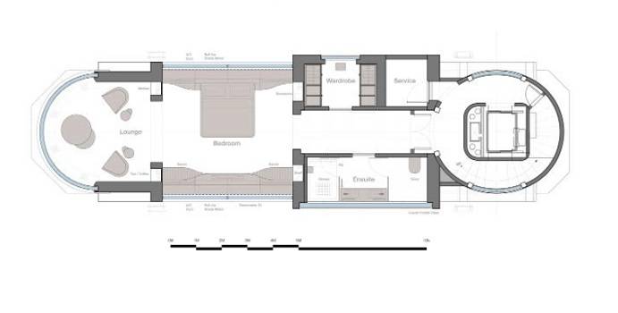 Grundriss unter Wasser, The Muraka, Conrad Maldives Rangali Island