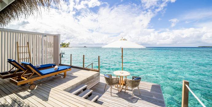 Terrasse, Sunset Water Villa, Baglioni Resort Maldives