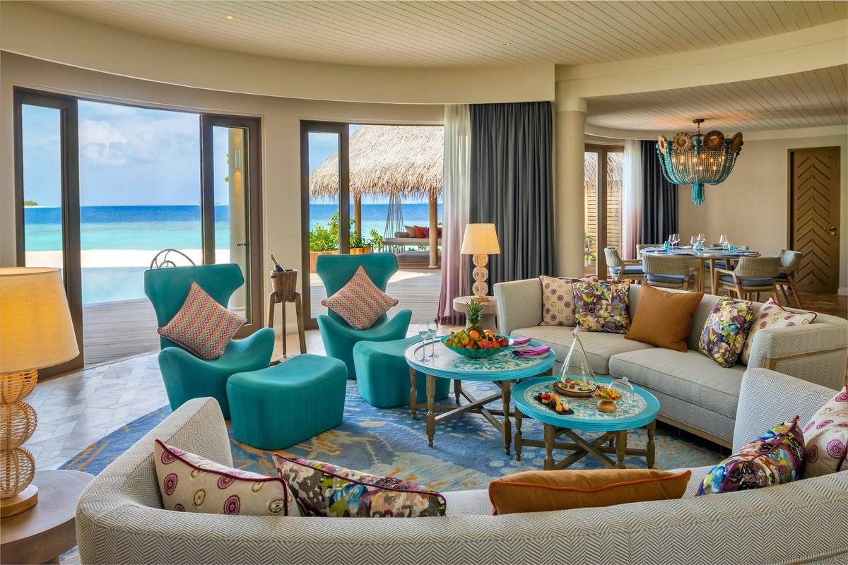 The Nautilus, Malediven, The Nautilus Mansion with a Private Infinity Pool, Wohnzimmer