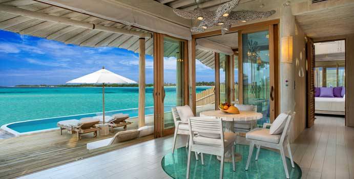 Essbereich, 1 Bedroom Water Reserve with Slide, Soneva Jani