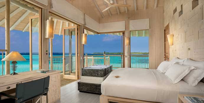 Ausblick Schlafzimmer, 2 Bedroom Water Reserve, Soneva Jani