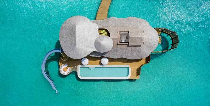 Luftaufnahme, 2 Bedroom Water Reserve with Slide, Soneva Jani