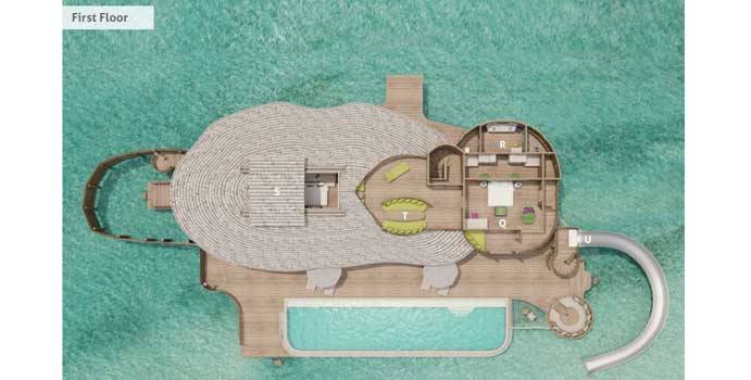 Grundriss , 2 Bedroom Water Reserve with Slide, Soneva Jani