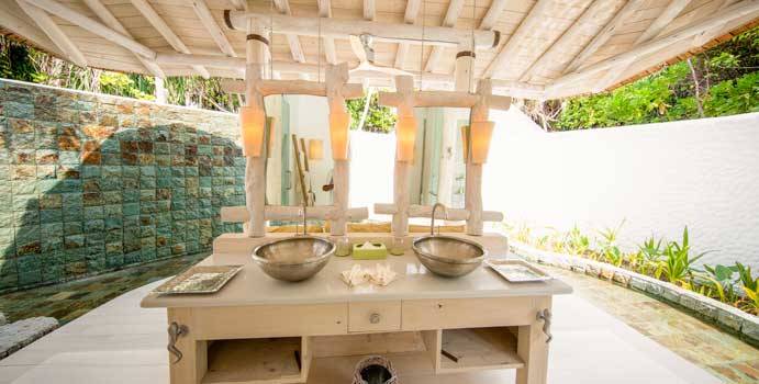 Badezimmer, 2 Bedroom Crusoe Residence, Soneva Jani