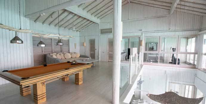 Freizeitraum, 4 Bedroom Water Retreat with Slide, Soneva Jani