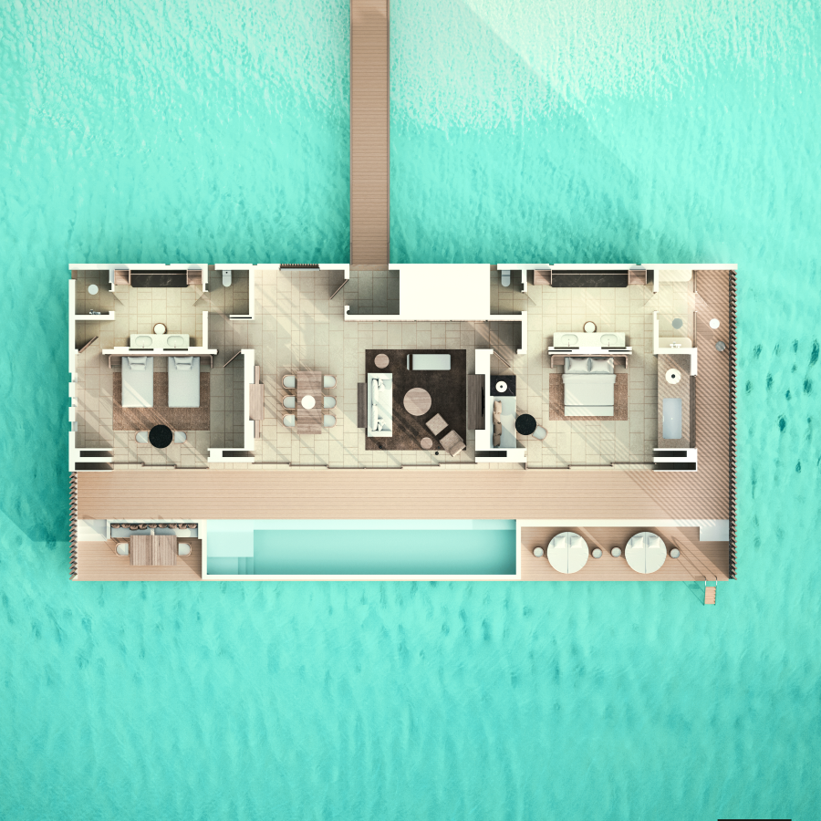 Two Bedroom Water Pool Villa