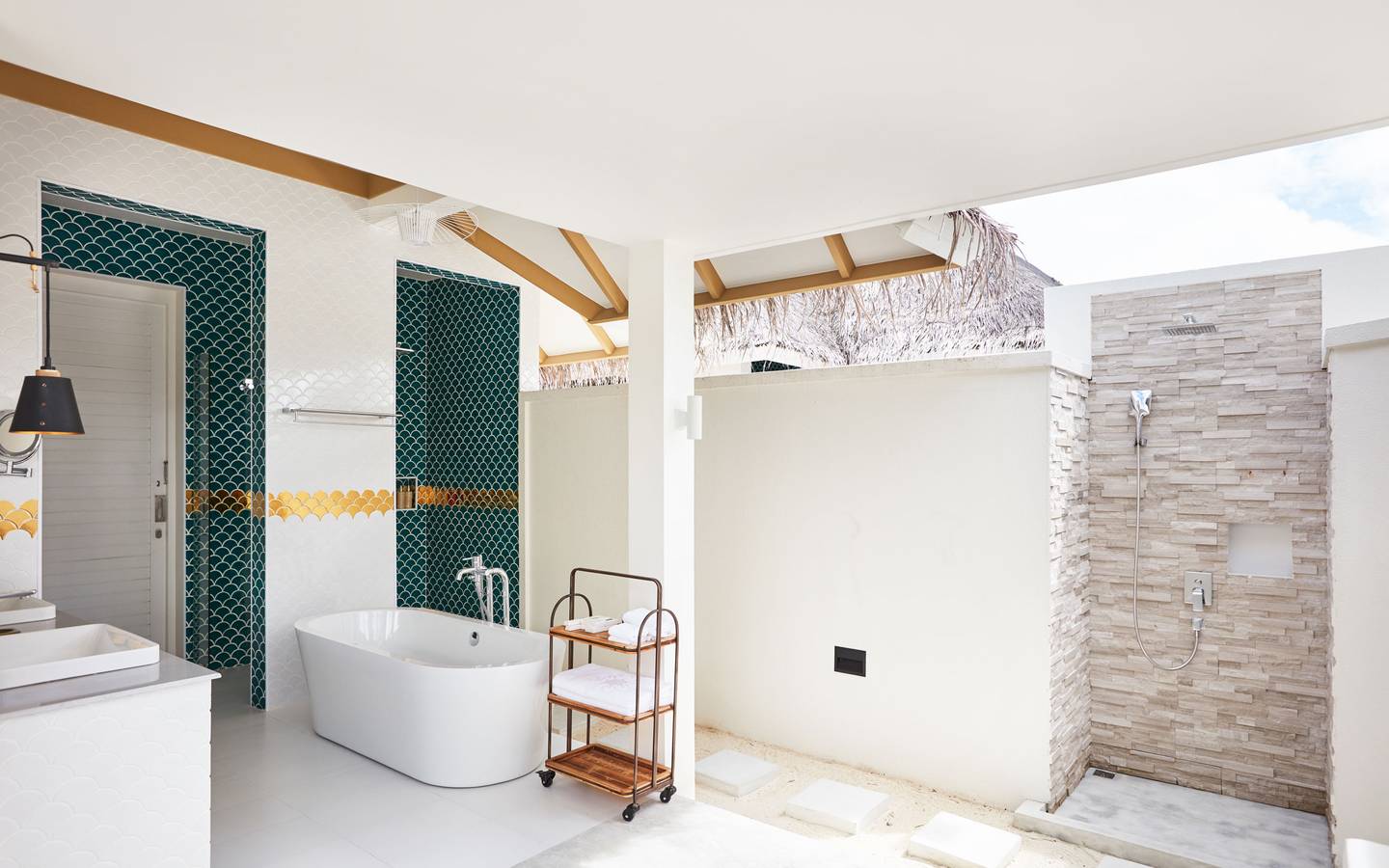 Sun Siyam Iru Veli, Malediven, Family Beach Villa with Pool, Badezimmer