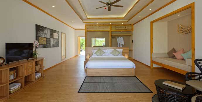 Schlafzimmer, Deluxe Beach Pool Villa, Brennia Kottefaru