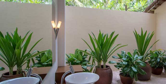 Badezimmer, Mirihi Maa Beach Suite, Mirihi Island Resort