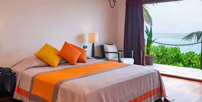 Schlafzimmer, Mirihi Maa Beach Suite, Mirihi Island Resort