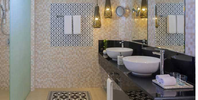 Badezimmer, Two Bedroom Family Beach Villa, Mercure Maldives Kooddoo Resort