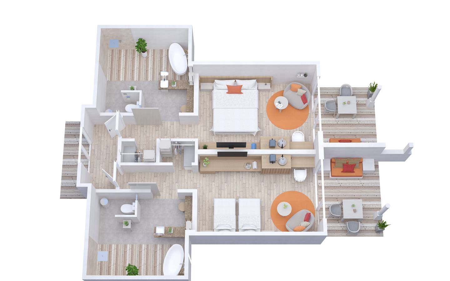 Lux* South Ari Atoll, Family Lagoon Pavilion, Grundriss