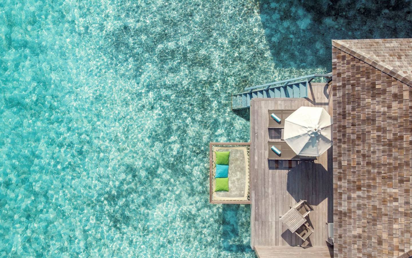 Hurawalhi Island Resort, Malediven, Romantic Ocean Villa,  Luftaufnahme