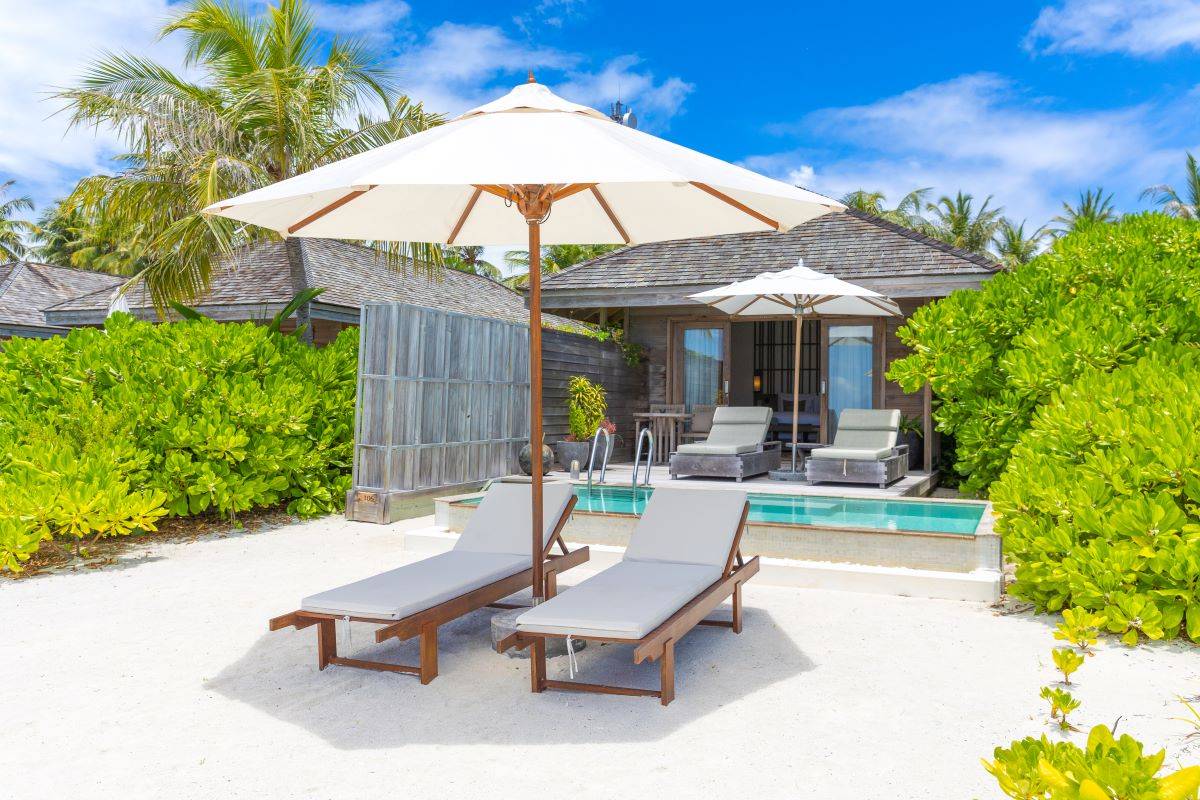 Kagi Maldives SPA Island, Malediven, Beach Pool Villa, Strand
